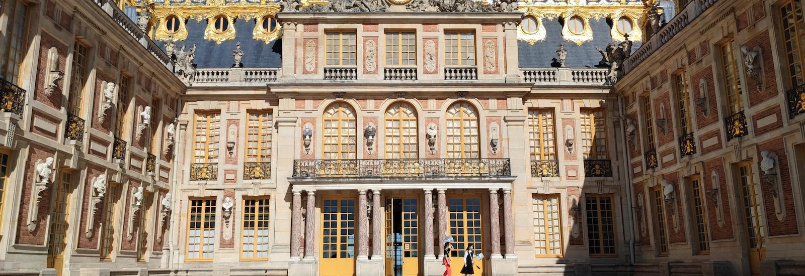 royal courtyard in versailles, france